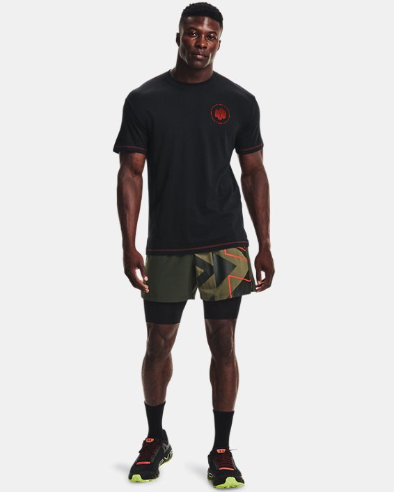 เสื้อแขนสั้น UA Run Anywhere สำหรับผู้ชาย, Black, pdpMainDesktop image number 1